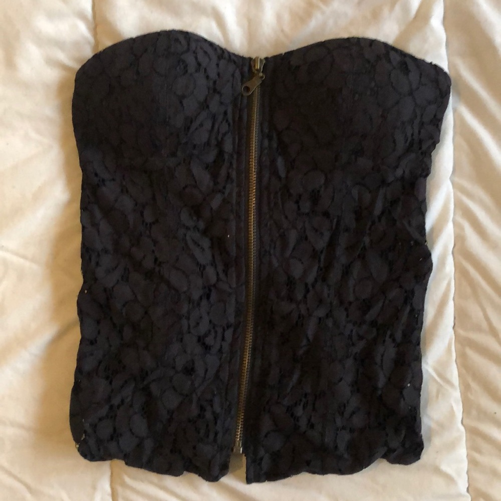 Black tube top & floral tube top